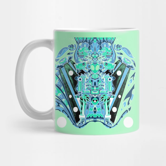 alien shuttle mictlan ecopop by jorge_lebeau